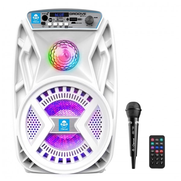 iDance Groove 217 Rechargeable Bluetooth Karaoke Speaker with Disco - Full, Front