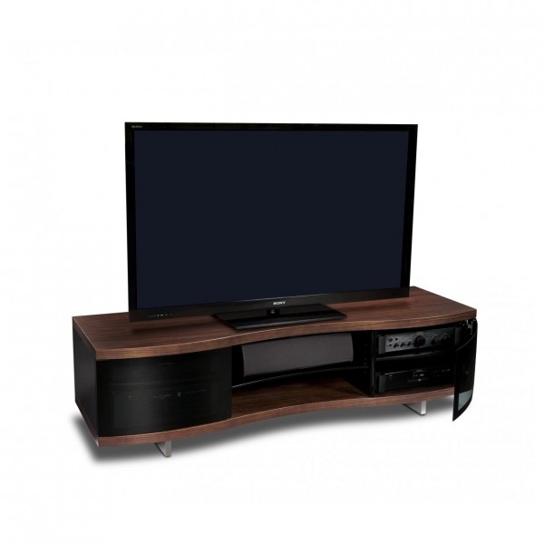 BDI Ola 8137 Chocolate Curved TV Cabinet, Stained Walnut (4)