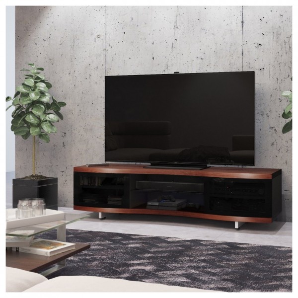 BDI Ola 8137 Chocolate Curved TV Cabinet, Stained Walnut (5)