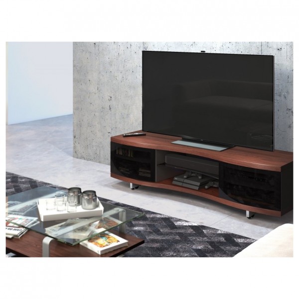 BDI Ola 8137 Chocolate Curved TV Cabinet, Stained Walnut (6)