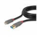 Lindy USB 3.2 Type A to C Cable, 5A PD, 0.5m - Full Cable, Left