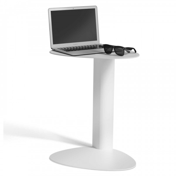 BDI Bink 1025 Laptop / Side Table, Salt White