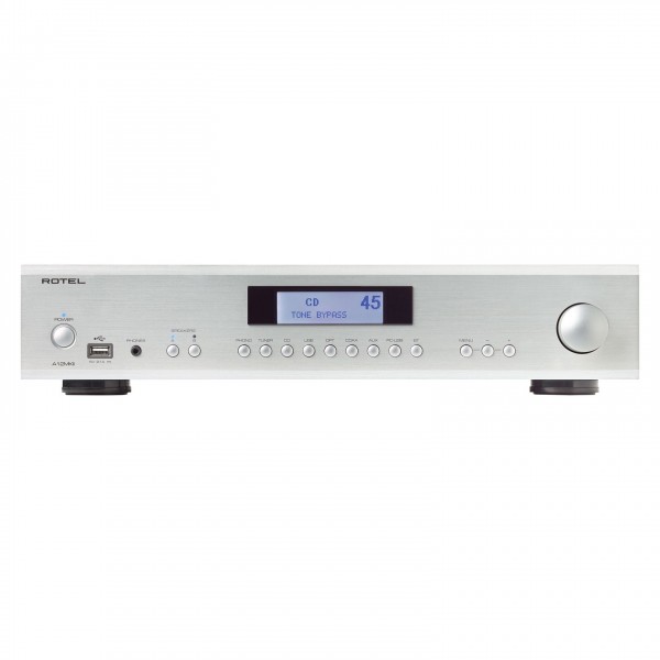 Rotel A12 MKII Integrated Amplifier Silver - silver front