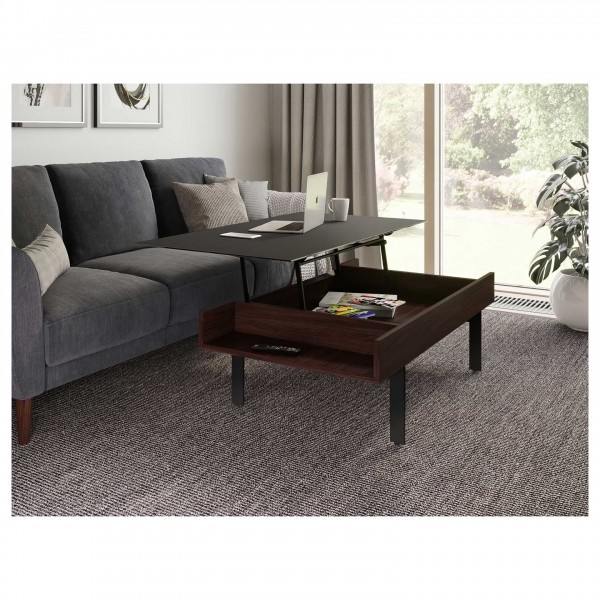 BDI Reveal 1192 Lift Top Coffee Table, Chocolate Stained Walnut
