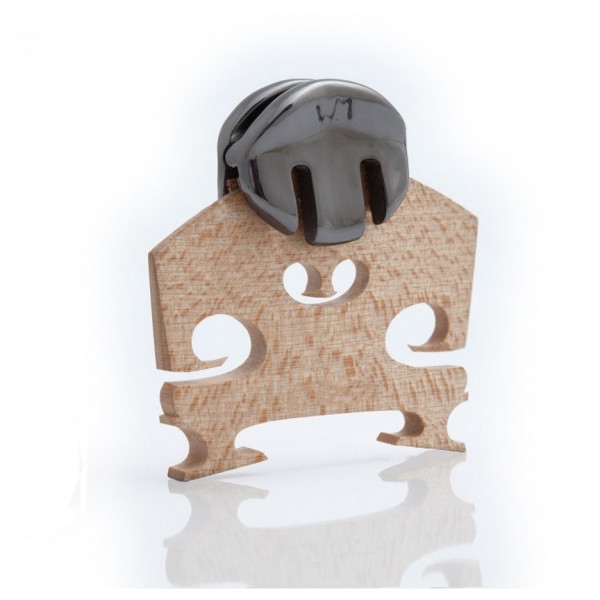 WMutes Metal Violin & Viola Practice Mute - On bridge