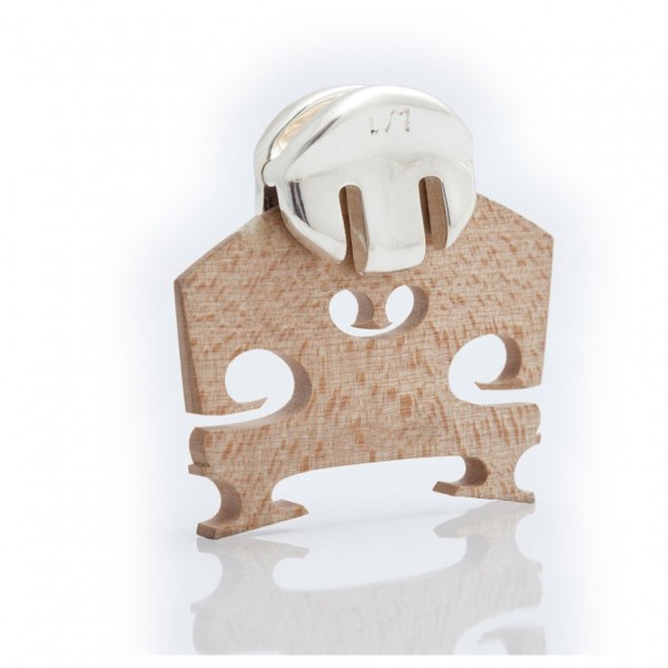 WMutes Metal Violin & Viola Practice Mute - On bridge