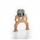 WMutes Metal Cello Practice Mute, Bright Black