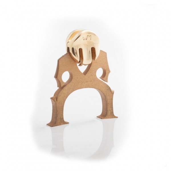 WMutes Metal Cello Practice Mute - On bridge