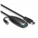 Lindy USB 3.0 Active Extension Cable, 10m - zoom with cable