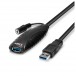 Lindy USB 3.0 Active Extension Cable, 10m - zoom with cable angled