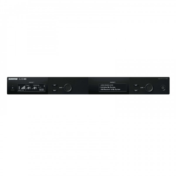Shure SLXD14D-K59 Dual Wireless Guitar System - Receiver, Front
