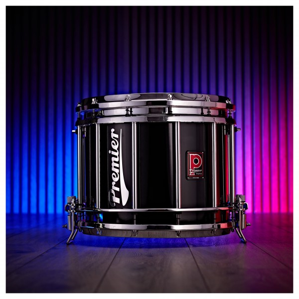 Premier Marching HTS 800 14" x 12" Snare Drum, Ebony Black