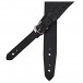 Bear Straps Classic #8 Guitar Strap Silver Buckle, Black