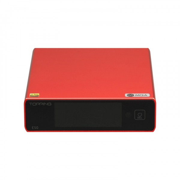 Topping E50 Desktop DAC, Red - Angle