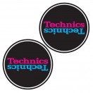 Technics Slipmat Duplex 5: Pink/Blue Mirror on Black
