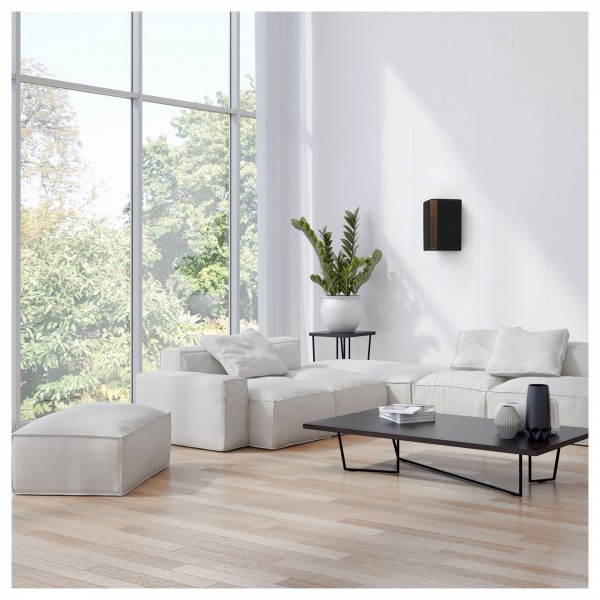 Klipsch RP-502S MKII Dipole Surround Speakers (Pair) on-wall lifestyle image with grilles