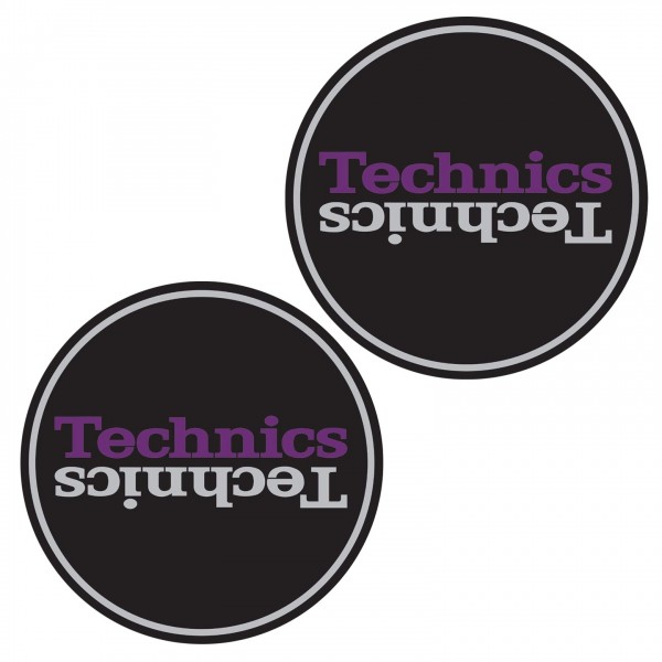 Technics Slipmat Duplex 3: Silver/Purple Mirror on Black =