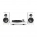 Triangle AIO Twin Bookshelf Speakers Turntables Frost White