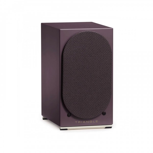 Triangle AIO Twin Bookshelf Speakers Left Speaker Side Angle Purple