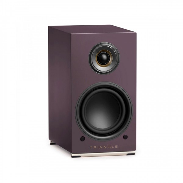 Triangle AIO Twin Bookshelf Speakers Right Speaker Side Angle Purple