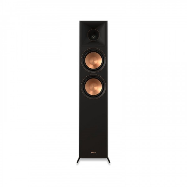 Klipsch RP-6000F MKII Floorstanding Speakers (Pair), Ebony front view with tweeter and woofer