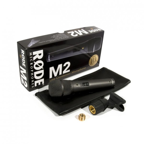 M2 Live Performance Condenser Microphone, Black - Box
