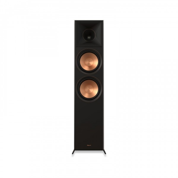 Klipsch RP-8000F MKII Floorstanding Speakers (Pair), Ebony front view with tweeter and woofers
