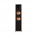 Klipsch RP-80060FA MKII Floorstanding Speakers (Pair), Walnut front view with tweeter and woofers