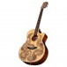 Luna Henna Dragon Electro Acoustic, Satin Natural lean