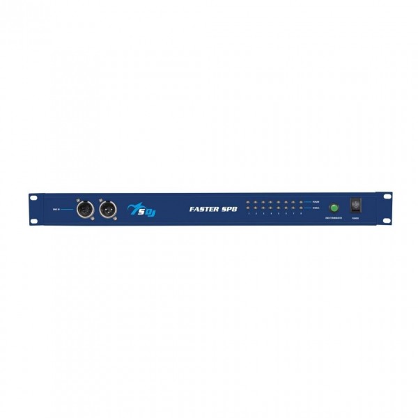 Sagitter SDJ Faster 8 DMX Splitter - Front, Inputs