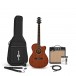 Thinline Cutaway Electro-Travel Guitar + 15W Amp Pack, Mahogany