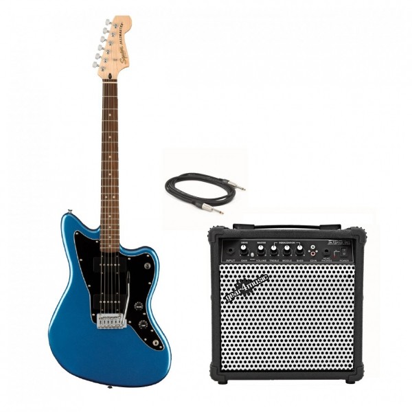 Squier Affinity Jazzmaster, Lake Placid Blue & 15W Guitar Amp Pack