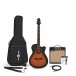 Thinline Cutaway Electro-Travel Guitar + 15W Amp Pack, Sunburst