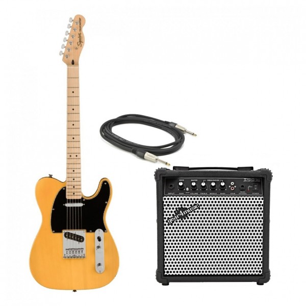 Squier Affinity Telecaster MN, Butterscotch Blonde & 15W Amp Pack