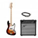 Squier-Affinity-Jazz-Bass,-3-Color-Sunburst-&-15W-Bass-Amp-Pack