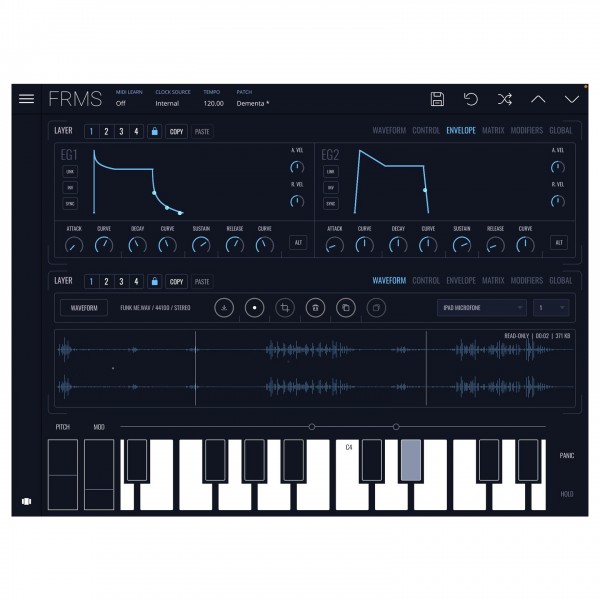 Imaginando FRMS - Granular Synth - Envelope control
