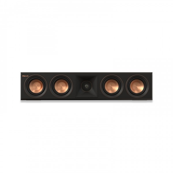 Klipsch RP-404C MKII Centre Speaker (Single), Ebony front view with tweeter and quad Cerametallic woofers