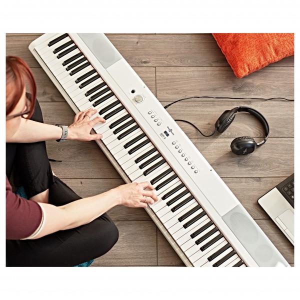 SDP-2 Stage Piano by Gear4music + Stand, Pedal and Headphones, White