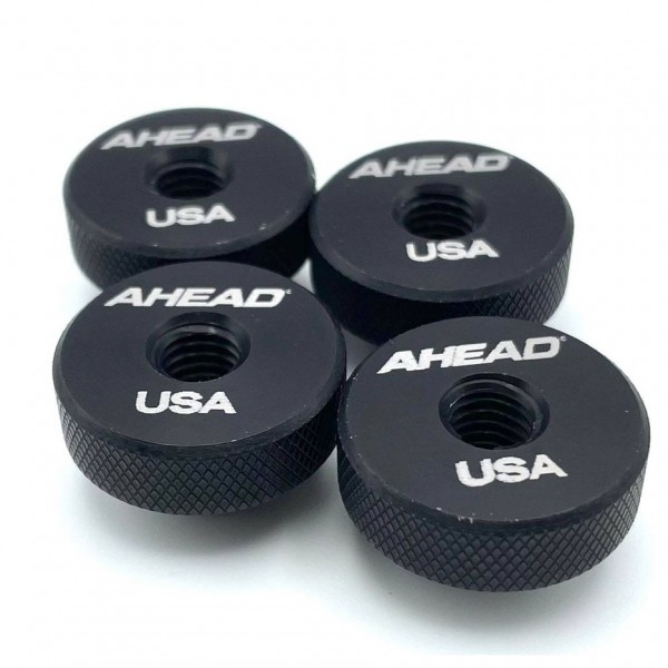 Ahead Speed Nut Cymbal Toppers 4 Pack, Black