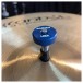 Ahead Speed Nut Cymbal Toppers 4 Pack, Blue - Attached
