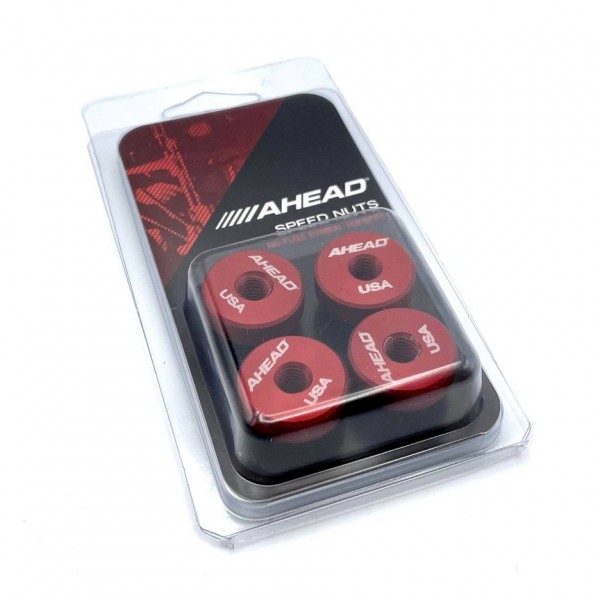 Ahead Speed Nut Cymbal Toppers 4 Pack, Red - Packaged