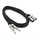 XLR (Uros) - Jakki Kaksinkertainen Monokaapeli Vahvistimille/Miksereille, 3m