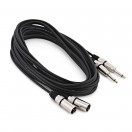 XLR (M) - Jack Versterker/Mixer Kabel, Dual Mono, 9 m