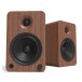 Kanto YU6 Bookshelf Speakers, Walnut - Front Angle