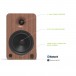 Kanto YU6 Bookshelf Speakers, Walnut - Front Decription