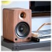 Kanto YU6 Bookshelf Speakers, Walnut - Lifestyle