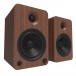 Kanto YU6 Bookshelf Speakers, Walnut - Angled