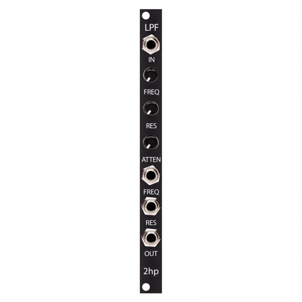 2hp Low Pass Filter (2HP), Black - Front Panel