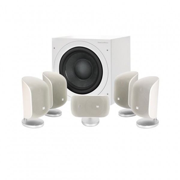 Bowers & Wilkins M-1 & ASW608 5.1 Speaker Package, White