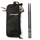 Ahead Drumstick Bag & Speed Metal Sticks, Black